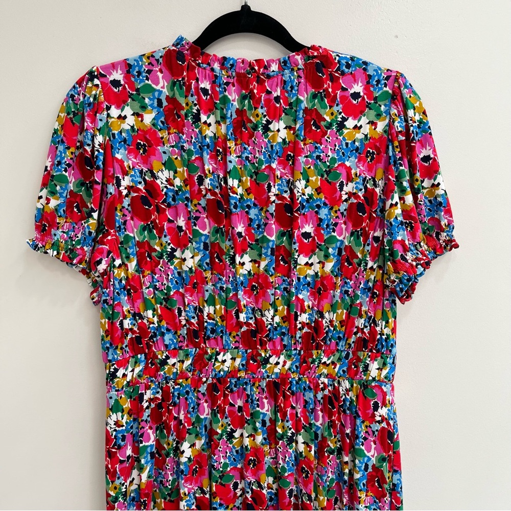 Boden Liv Pleat Detail Midi Dress, Wild Poppy - Picture 11 of 16